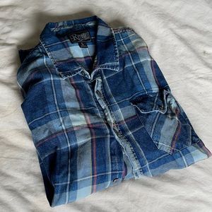 [retrofit] long sleeve plaid button down sz LARGE